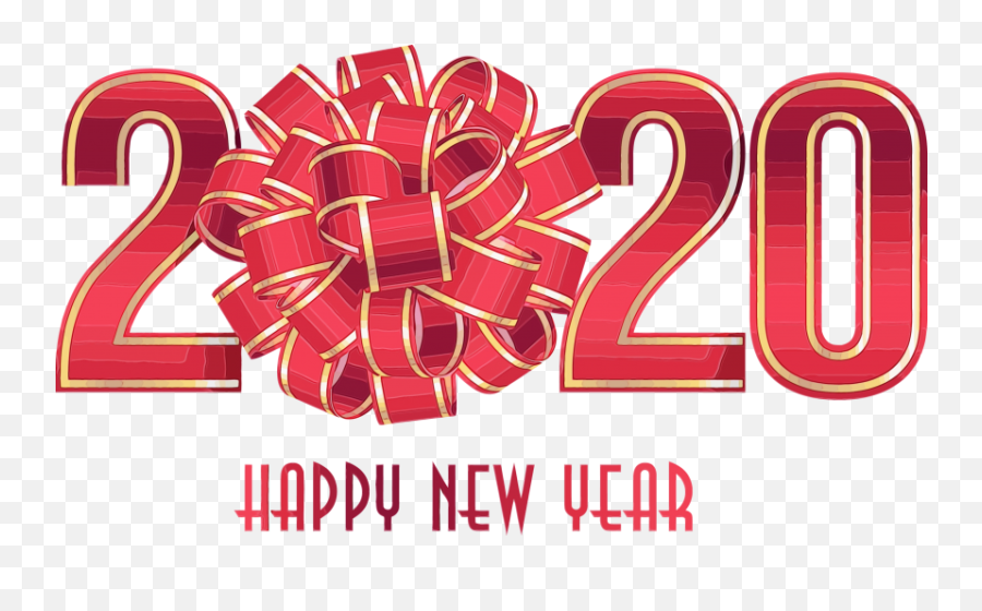 2020 Teat Ribbon Decoration - New Year 2020 Wishes Png,Decoration Png