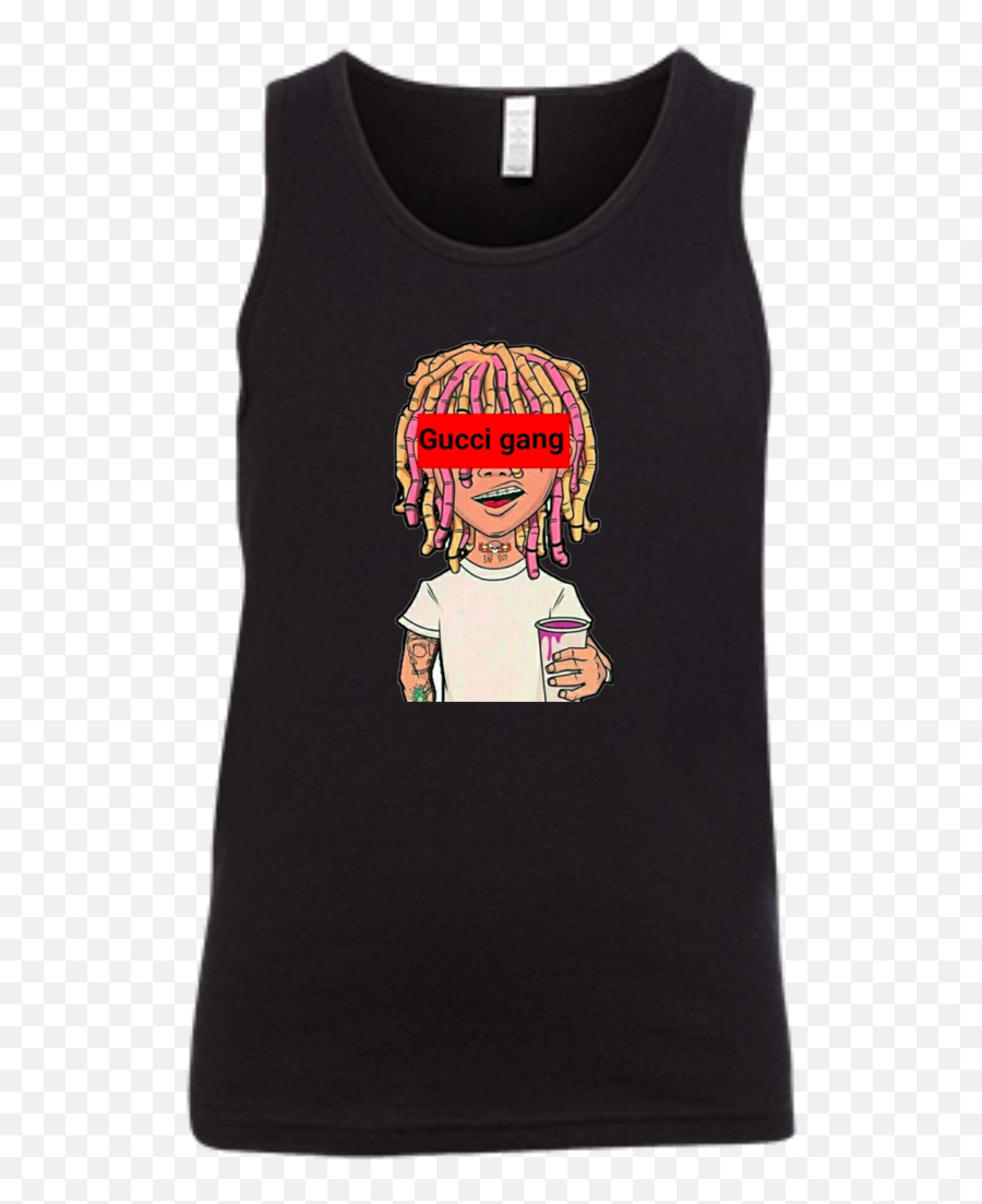 Download Lil Pump Gucci Gang Youth Jersey Tank T - Shirts Active Tank Png,Lil Pump Png