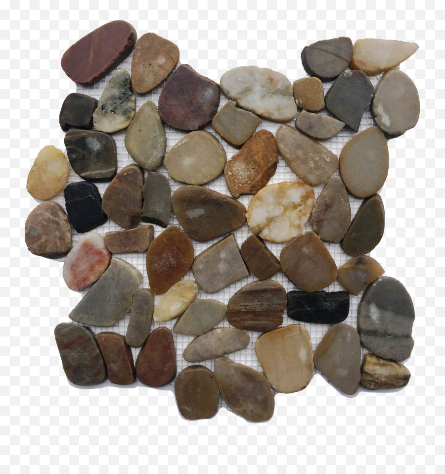 Mixed - Flatpebbles Natural Stone Resources Mosaic Png,Pebbles Png