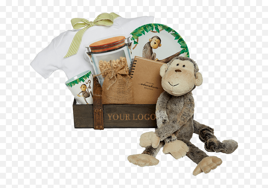 Nutcracker Sweet Baby Gift Baskets Munchy Monkey With - Stuffed Toy Png,Monkey Logo