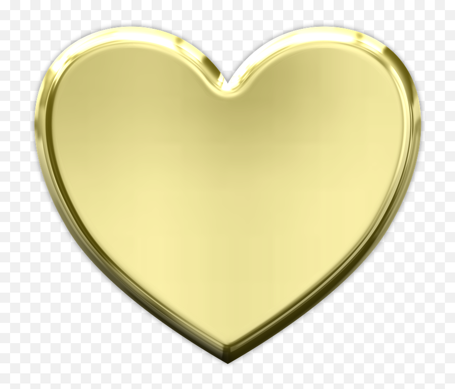 Heart Metallic Valentine - Gold Heart Png,Metal Png