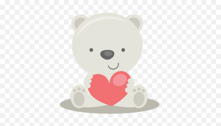 Download Large Valentine Polar Bear - Cute Polar Bear Png Cute Valentines Bear Png,Polar Bear Transparent Background