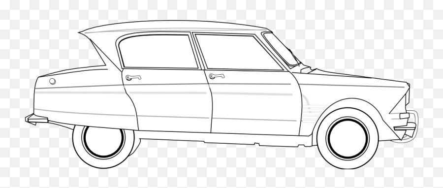 Old Car Png - Ami Old Car Art Sheet Page Black White Line Classic Car,Old Car Png