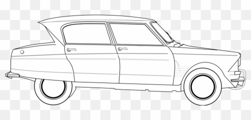 Old Car Png - Ami Old Car Art Sheet Page Black White Line Classic