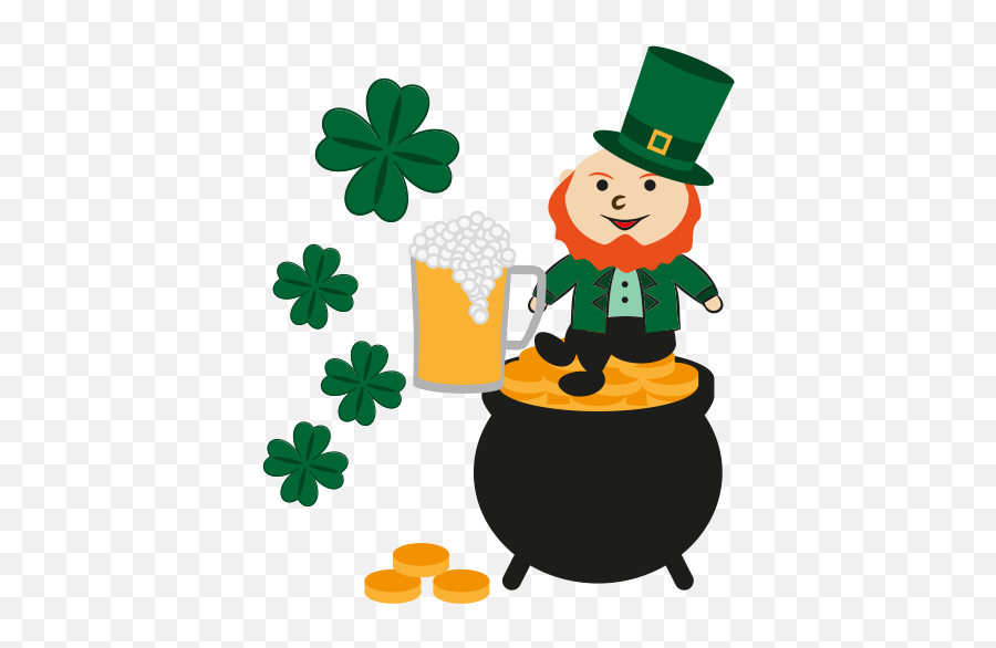 Patrick Lucky Shamrock Ireland - Transparent Irish Emoji Png,Irish Png