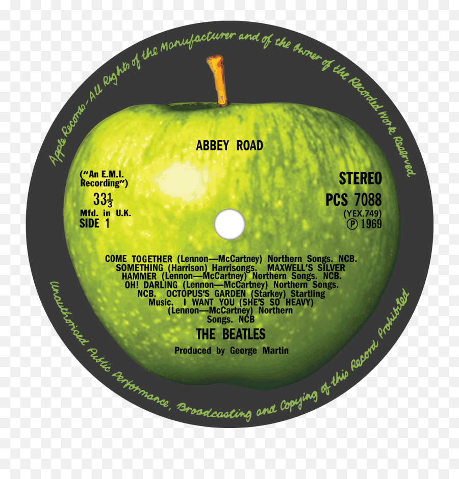 Beatles Abbey Road Lp Label Magnet - Beatles Apple Png,The Beatles Png