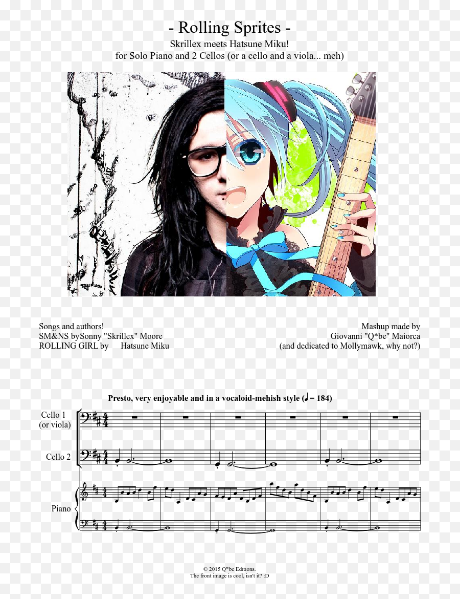 Rolling Sprites Skrillex Meets Hatsune Miku Qbe Sheet - Skrillex Png,Skrillex Png