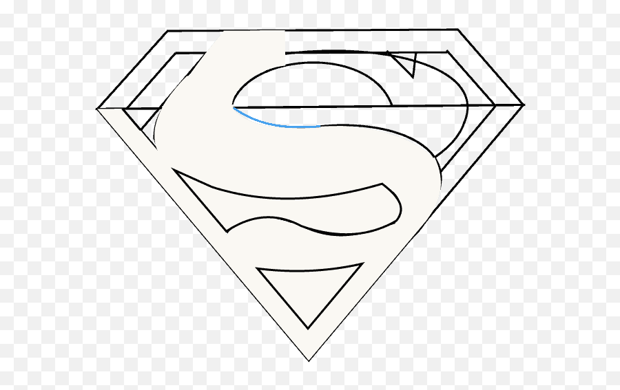 How To Draw Superman Logo - Emblem Png,Supermans Logo