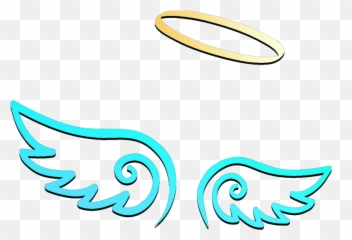 Freetoedit Wings Angel Halo Blue Yellow Crown - Angel Blue Outline Wings png
