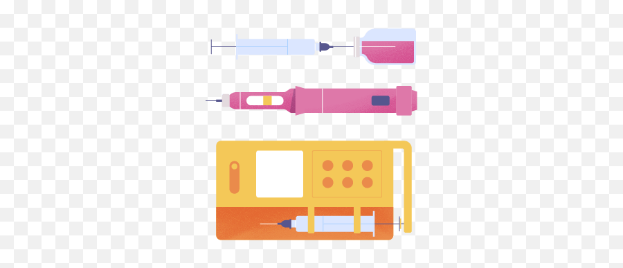 Injectable Diabetes Meds Insulin Shots And Non - Insulin Horizontal Png,Insulin Device Icon