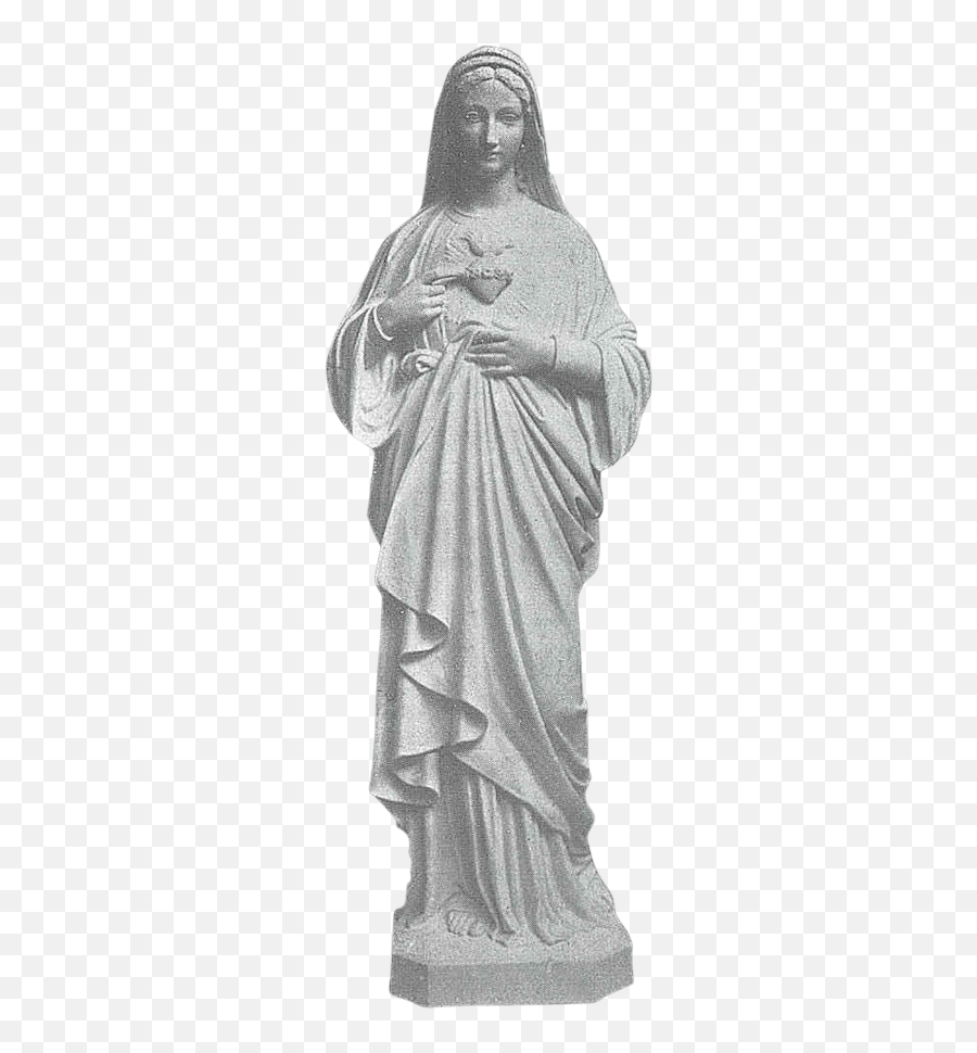 Heart Of Mary Marble Statue Ii - Classical Sculpture Png,Immaculate Heart Of Mary Icon