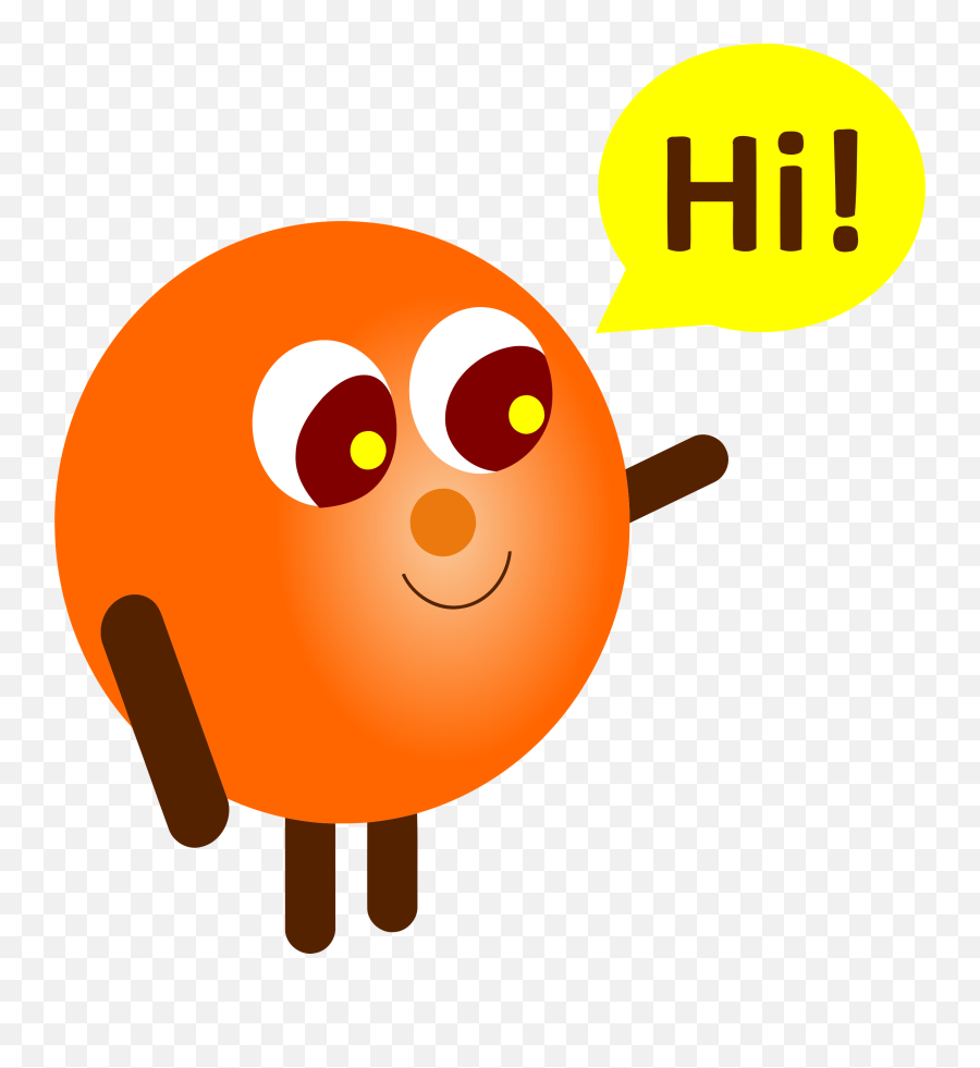 Simple Character Vectorized - Openclipart Hi Clipart Png,Cute Computer Icon