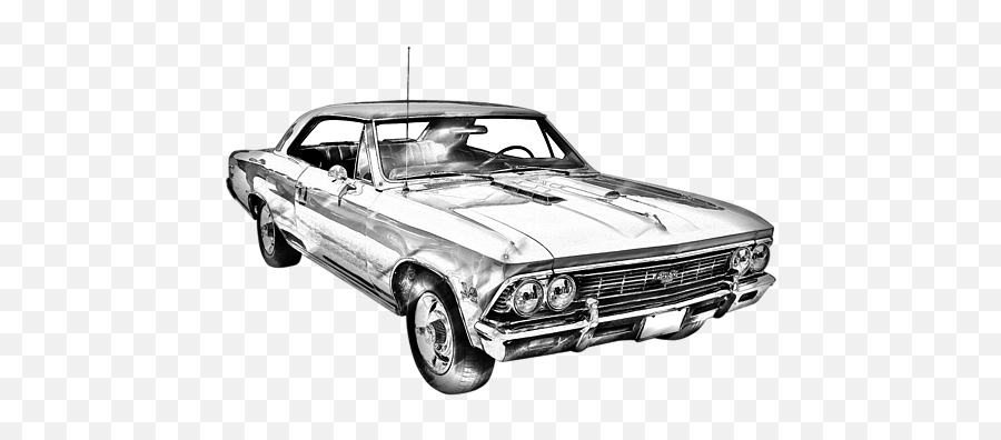 1966 Chevy Chevelle Ss 396 Illustration Iphone 5 Case - 1966 Chevelle Drawing Png,Icon Thriftmaster