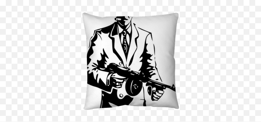 Throw Pillow Drawing - The Gangster A Mafia Pixersus Gangster Drawing Png,Mafia Icon