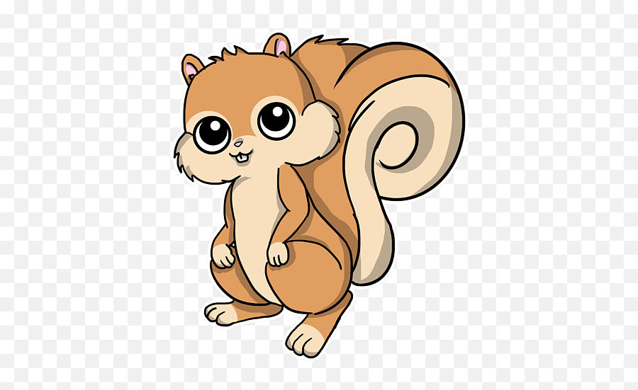Cute Squirrel Animal Rodent Gift Idea Sticker For Sale By J M - Animal Figure Png,Squirrel Girl Icon