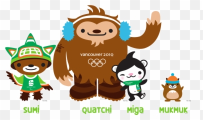 Miga Quatchi Sumi And Mukmuk - Wikipedia Vancouver Olympics Mascots png