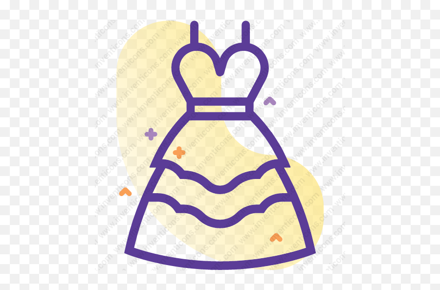 Download Wedding Dress Vector Icon Inventicons - Sleeveless Png,Dress Icon