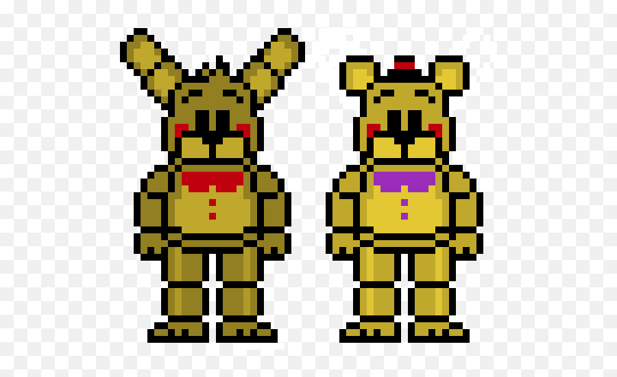 Toy Fredbear And Springer Pixel Art Maker - Pixel Art Maker Springtrap Png,Springtrap Icon