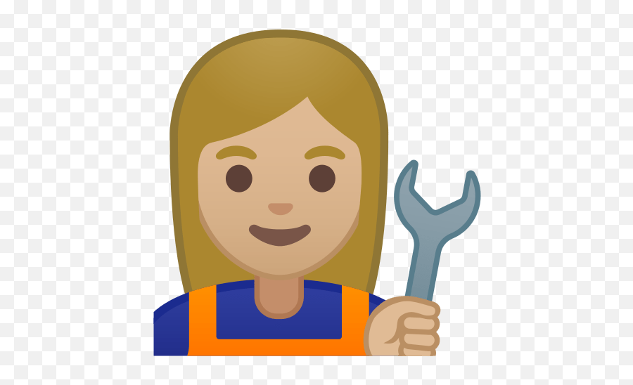 U200d Woman Mechanic Emoji With Medium - Light Skin Tone Meaning Mujer Dibujo De Mecanica Png,Samsung Wrench Icon