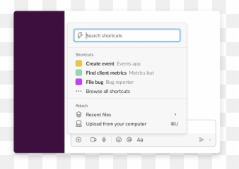 Creating And Handling Shortcuts Slack - Vertical png