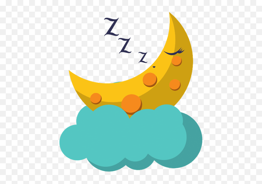 Sleep Cloud Half Moon Flat Icon Image - Canva Png,Cloud Flat Icon