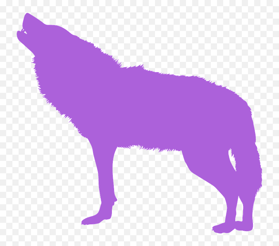 Howling Wolf Silhouette - Free Vector Silhouettes Creazilla Purple Wolf Silhouette Png,Howling Wolf Png