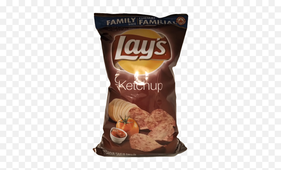 2 Bags - Canadian Lays Ketchup Potato Chips Family Size 235g Lays Chips Png,Lays Png