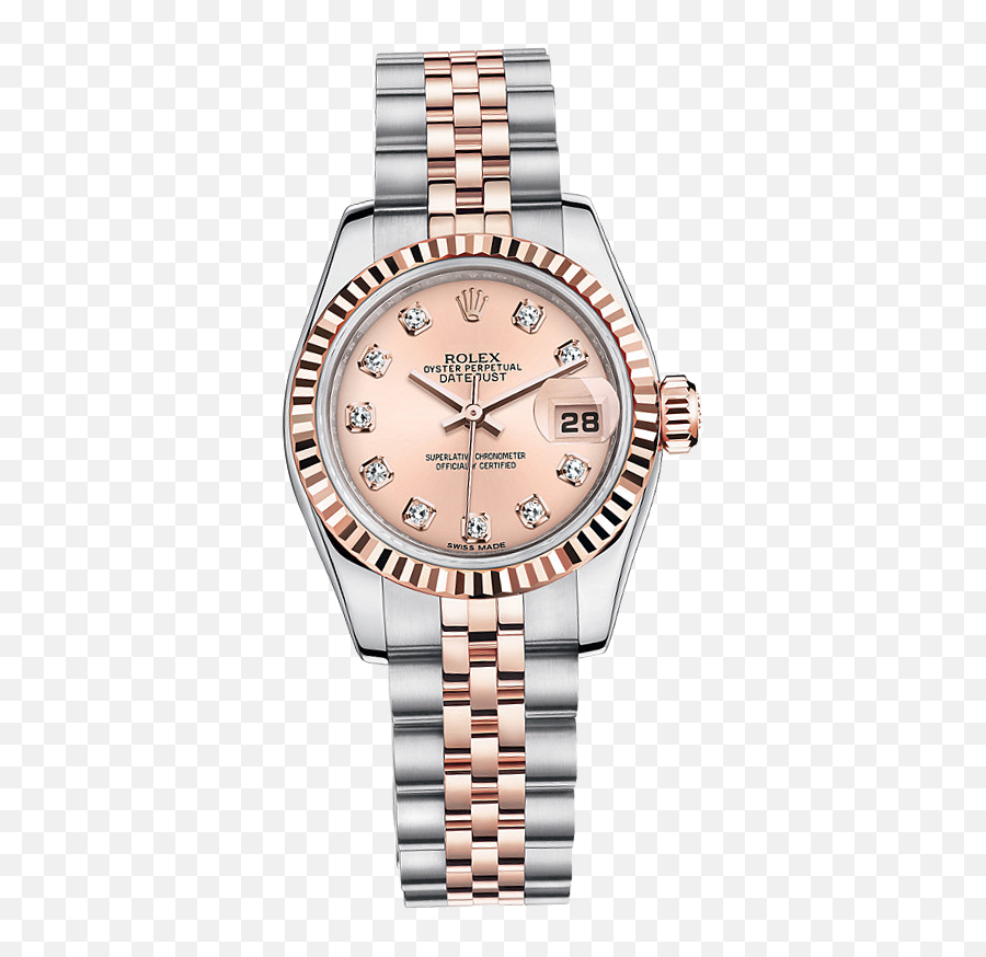 Download Pink Daytona Datejust Watch - Rolex Two Tone Watch Png,Rolex Watch Png