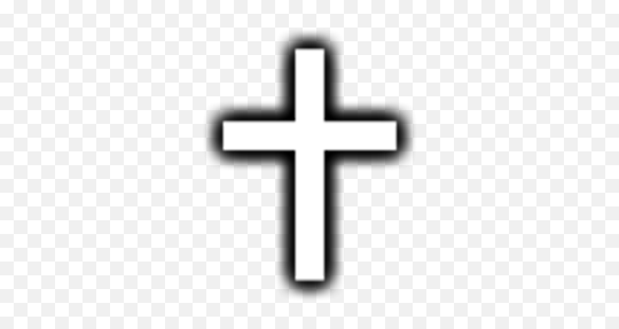 White Cross With Black Glow - White Cross Glowing Png,Glowing Cross Png