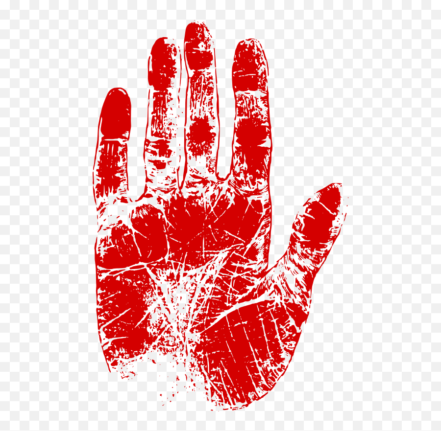 Download Free Png Red Palm Print - Dlpngcom Red Hand Palm Png,Thumb Print Png
