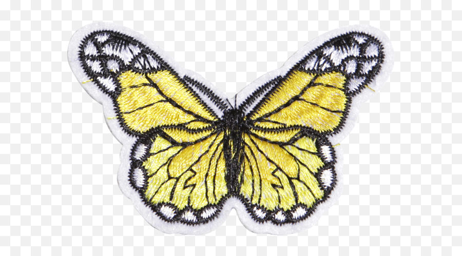 Lifelike Customized Yellow Butterfly Embroidery Patch - Cstown Yellow Butterfly Embroidery Png,Yellow Butterfly Png