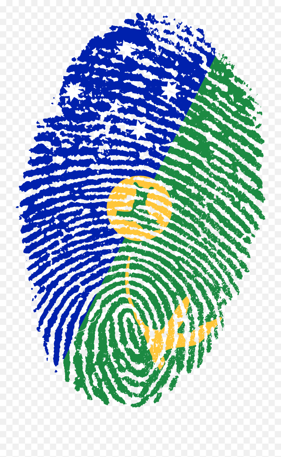 Christmas Island Flag Fingerprint - Bandeira Do Brasil Png,Bandeira Brasil Png