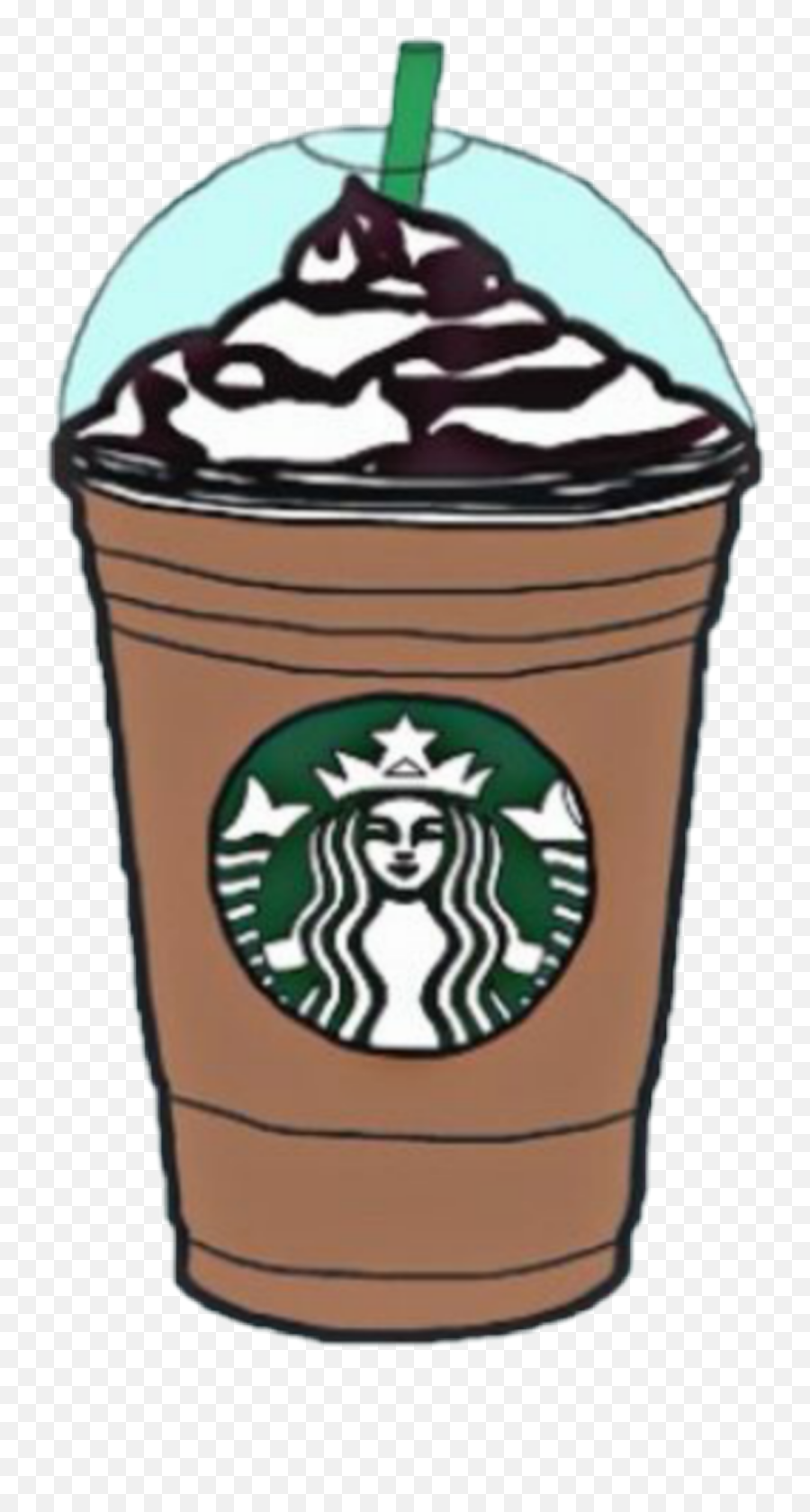 Cute Starbucks Draw Drawing - Starbucks Sticker Png,Starbucks Logo Drawing