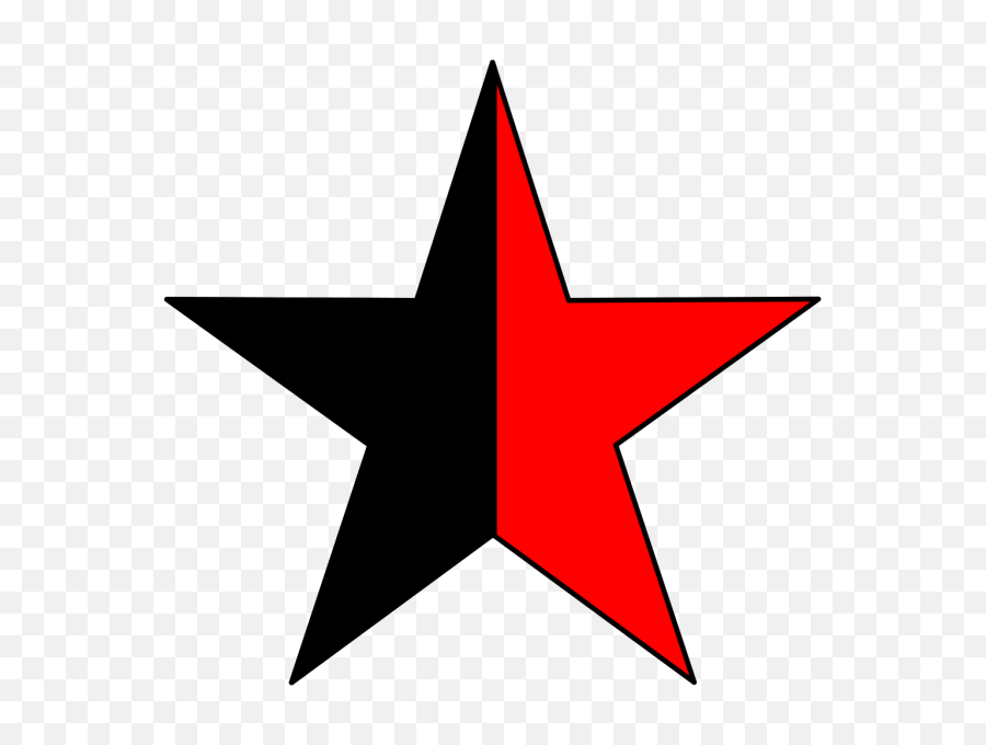 Anarcho - Communism Vector Illustration Free Svg Red And Black Star Png,Anarchy Symbol Png