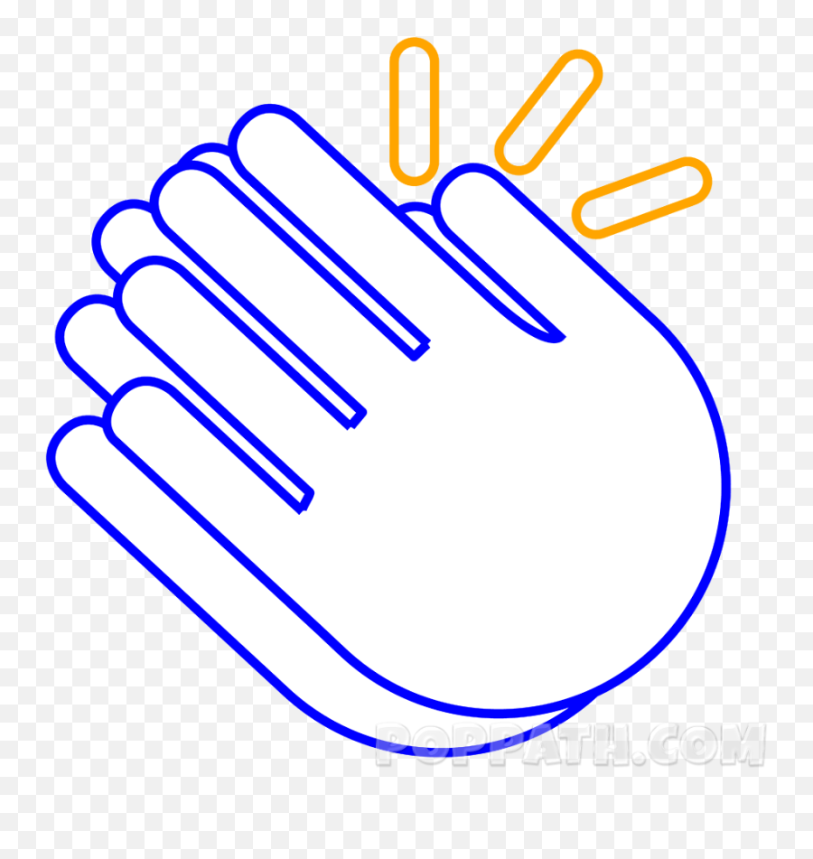 Clap Clipart Round - Easy Clap Hand Drawing Png,Clapping Emoji Png