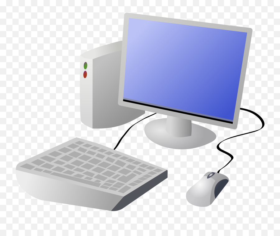 Laptop Desktop Computers Cartoon Clip - Computer Clipart No Background Png,Computers Png