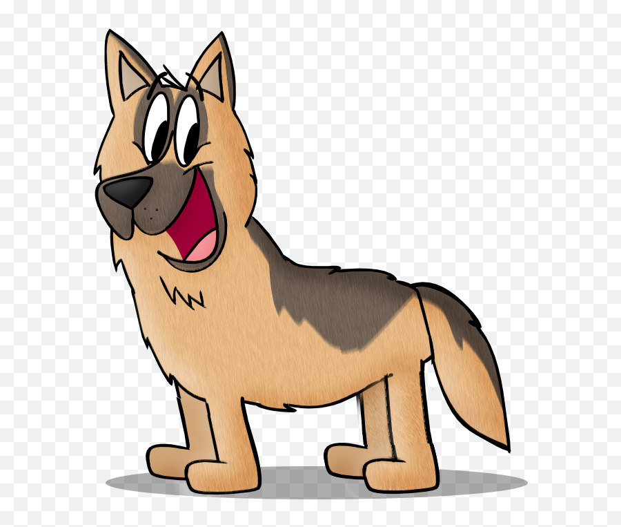 German Shepherd Cartoon Drawings - German Shepherd Dog Clipart Png,German Shepherd Png