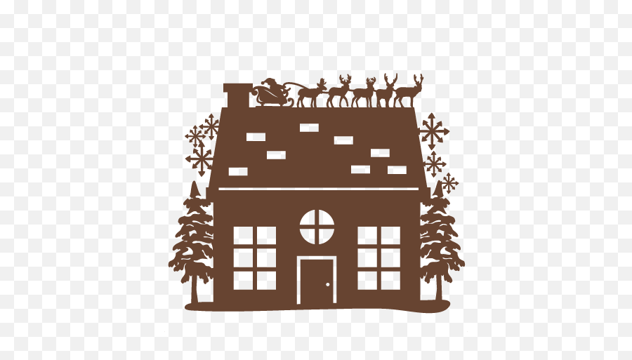 Christmas Eve House Svg Scrapbook Cut - Illustration Png,House Silhouette Png