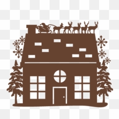 Christmas Eve House Svg Scrapbook Cut - Illustration png