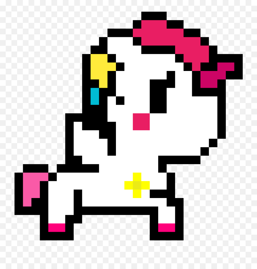 Kawaii Unicorn - Dibujos De Pixel Art De Unicornio Full Pokeball Perler  Bead Pattern Png,Unicornio Png - free transparent png images 