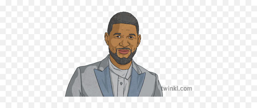Usher Portrait Singer Songwriter Music Ks2 Illustration - Twinkl Gentleman Png,Usher Png