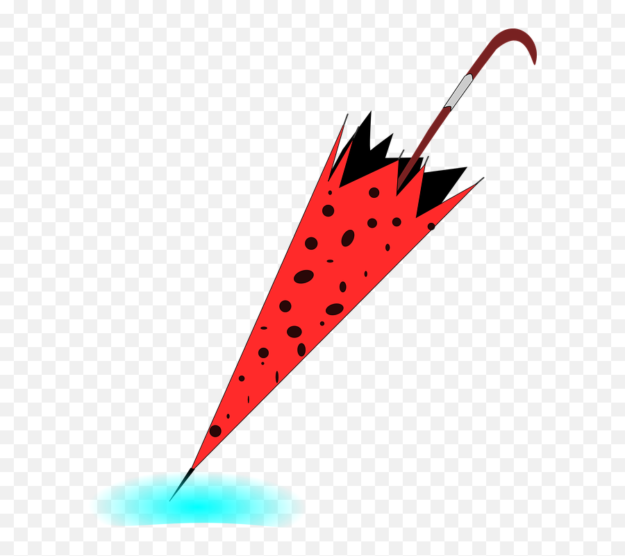 Umbrella Red Rain - Free Vector Graphic On Pixabay Closed Umbrella Clipart Transparent Png,Umbrella Transparent Background