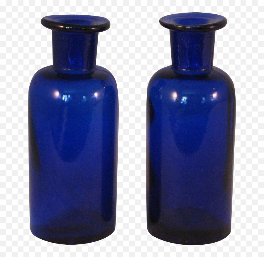 Medicine Bottle Png - Cobalt Blue Medicine Bottle Set Of Vase,Medicine Bottle Png