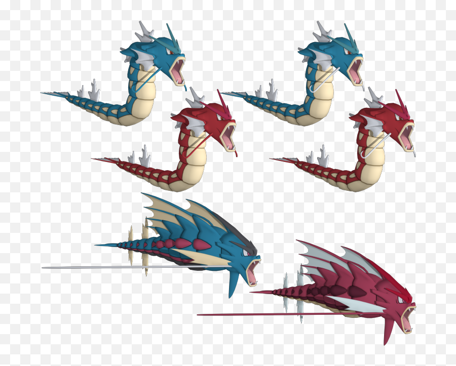 130 Gyarados - Pokemon Gyarados 3d Model Png,Gyarados Png