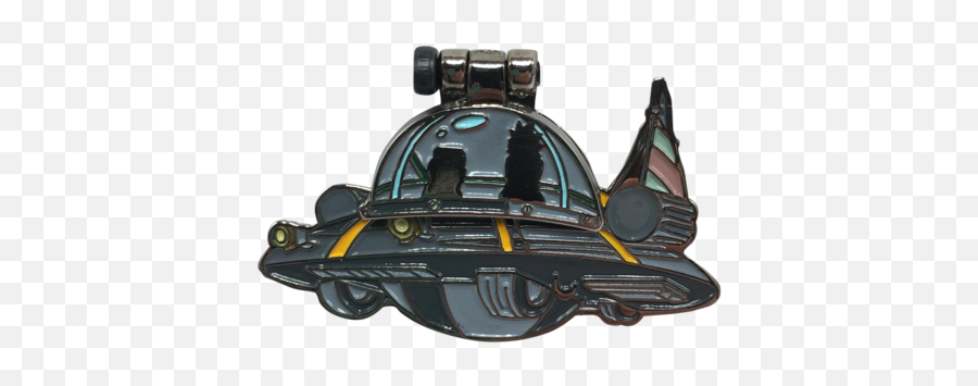Rick And Morty Spaceship Flip Pin - Vertical Png,Spaceship Transparent Background