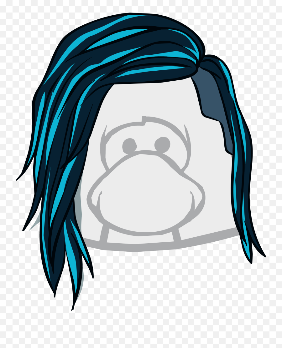 Skrillex - Up Sweep Club Penguin Png Download Original Club Penguin Wig Hair,Skrillex Png