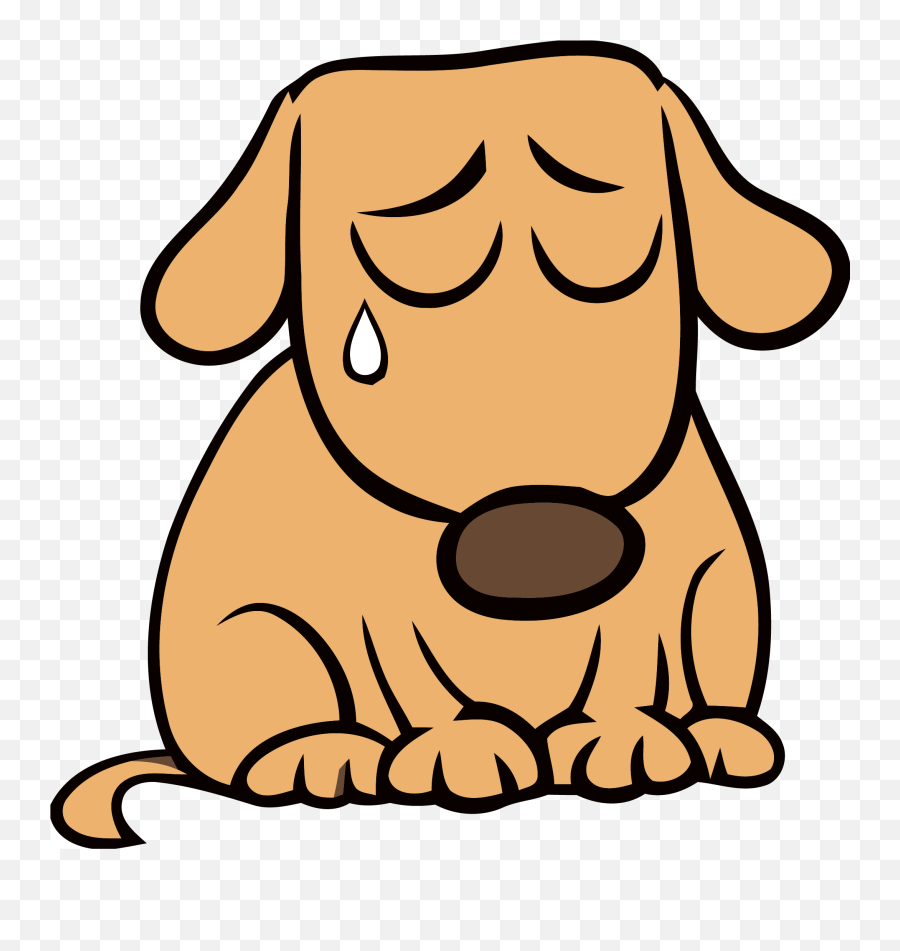 Sad Puppy Clipart Cartoon Illustration - Sad Dog Clipart Png,Sad Dog Png