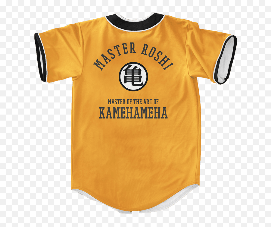 Dragon Ball Z Master Roshi Punch Turtle Kanji Baseball Jersey - Jersey Png,Dragon Ball Z Logo