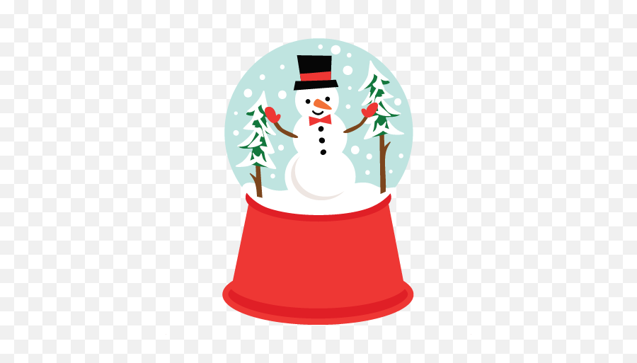 Snowman Snowglobe Christmas Svg Cut - Christmas Polar Bear Cartoon Png,Snowglobe Png