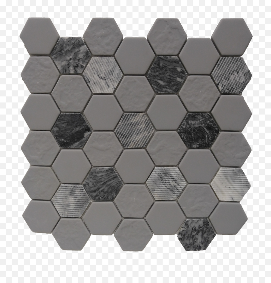 Gray Granite Hexagon Pattern - Mosaic Png,Transparent Hexagon Pattern